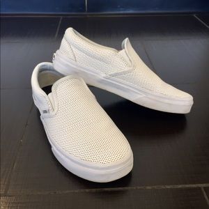 Vans Perforated White Slip On